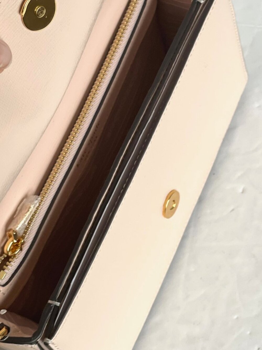 kate spade bag, pearl clutch, crystal chain bag, pale dogwood bag, flap clutch, - Picture 9 of 13